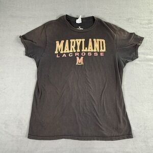 Maryland‎ Terrapins Lacrosse Spell Out NCAA Grey T-Shirt Size Medium